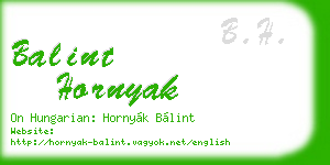 balint hornyak business card